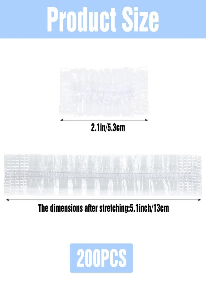 Quilax 200 PCS Disposable Ear Covers for Shower, Clear Elastic Ear Shower Caps Hair Dye Ears Protectors, Ears Covers for Hair Colouring and Beauty Treatments - Image 2