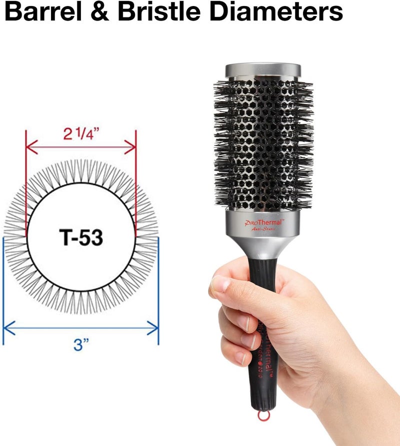 Olivia Garden Classic Pro Thermal Round Brush, 2 1/4 Inch - Anti-Static Hair Styling Tool - Image 2