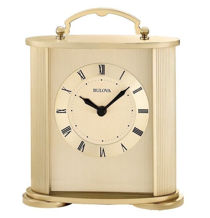 CLOCKS B1719 ARTHUR BRUSHED GOLD 65H X 55 W X 225 D