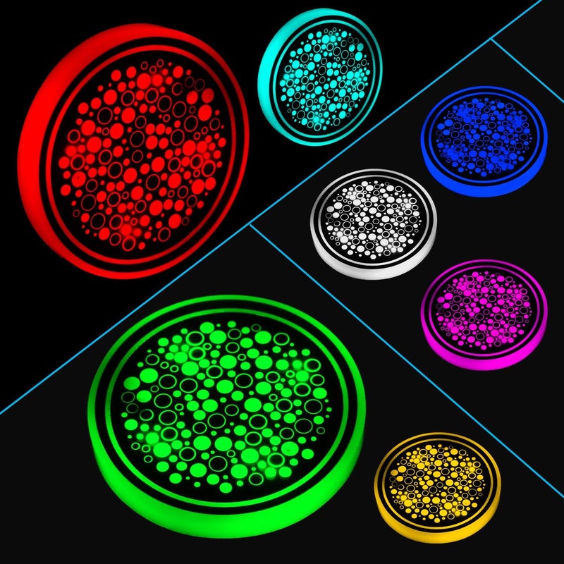 ACODABLEM أضواء حامل الأكواب LED من ACODABLEM - عبوة 2 مع ميزة تغيير الألوان - Image 2