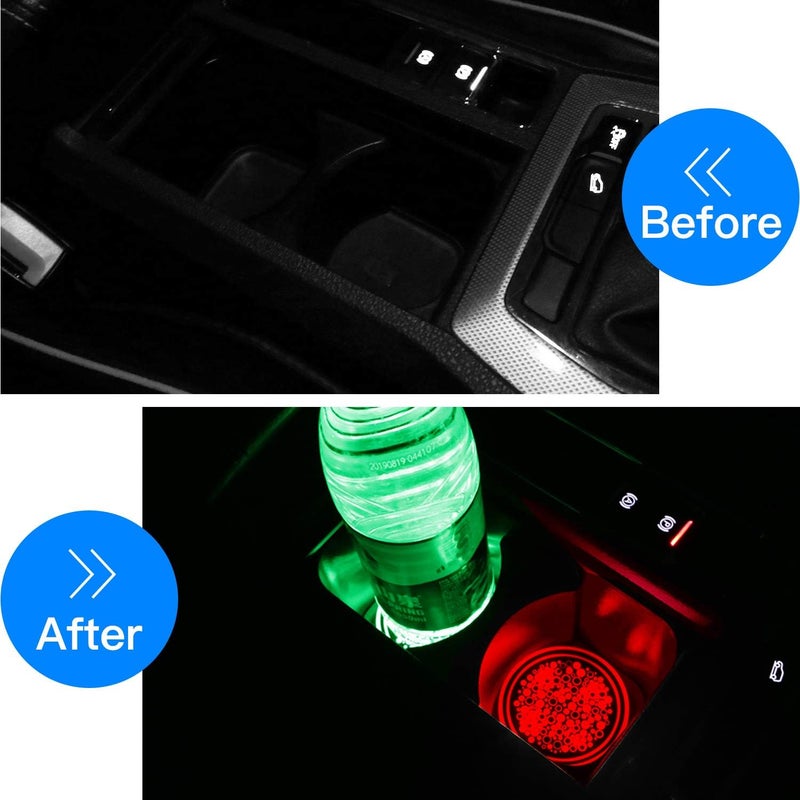 ACODABLEM أضواء حامل الأكواب LED من ACODABLEM - عبوة 2 مع ميزة تغيير الألوان - Image 3