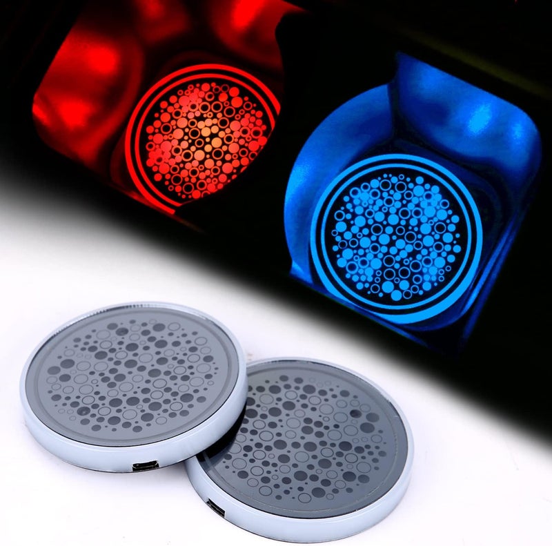 ACODABLEM أضواء حامل الأكواب LED من ACODABLEM - عبوة 2 مع ميزة تغيير الألوان - Image 1