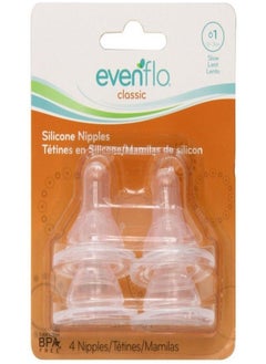 evenflo Evenflo Classic Nipples, Slow Flow 0-3 months 4 ea (Pack of 2)  - Image 3