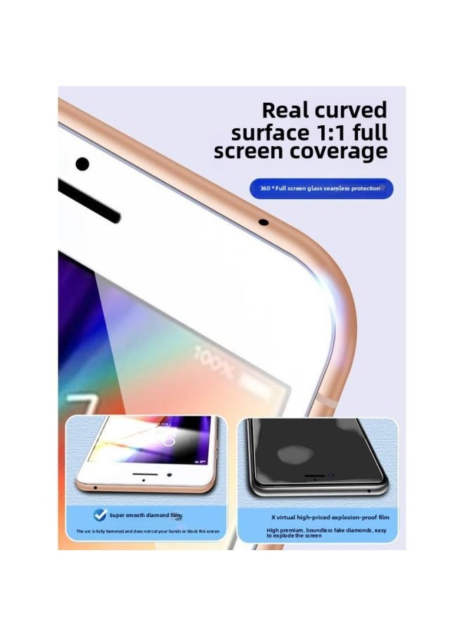Generic - Zelenko Applies For Iphone 8plus Tempered Film To For Iphone8plus For Iphone 7 Mobile Phone 7p Full Screen Coverage 8puls-Color:Below: The 1-4 Option Is For The Black Screen, And The 5-8 Option Is For The Screen White-Size:For Iphone8plus - Image 1