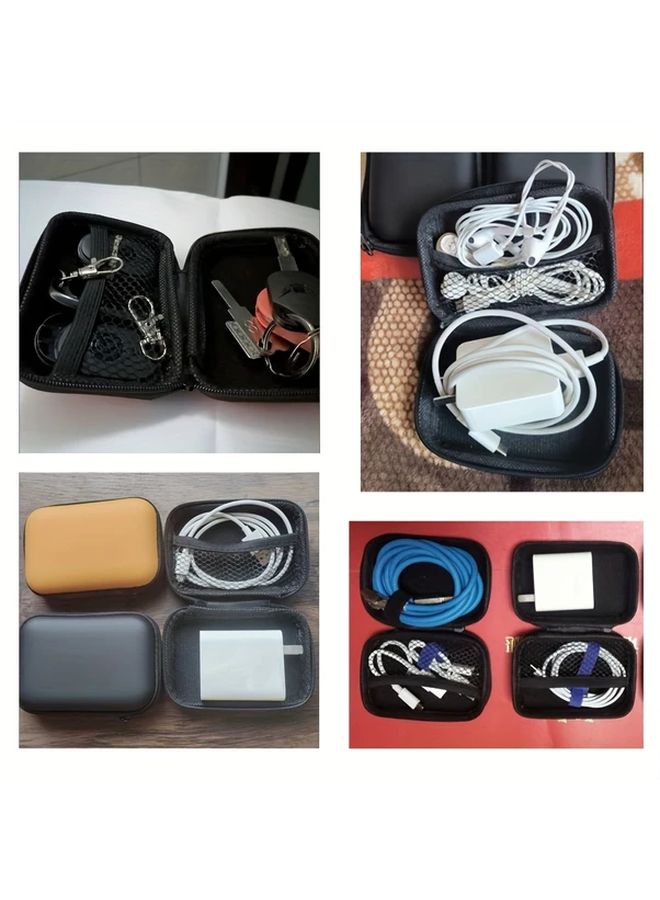 Multifunctional Portable Storage Pouch With Zipper For Earphone Charger Cable Organizer In 4 Colors - Image 4