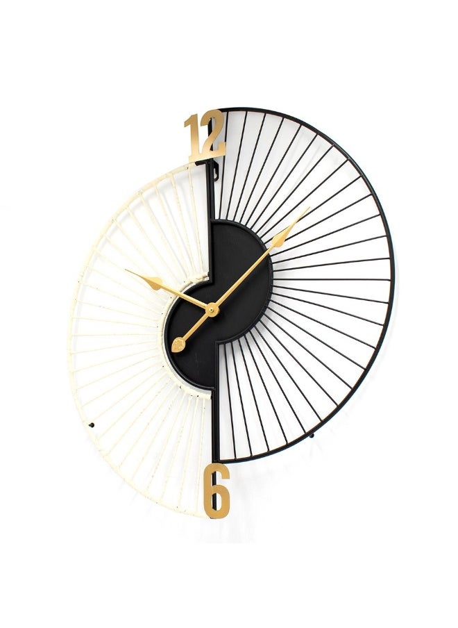 DANUBE HOME Cambridge Wall Accent Wall Clock Stylish Modern Design Large Decorative Timepiece For Living Room Office Bedroom Elegant Home Decor Piece 60X68.5X4.5Cm Black  - Image 2
