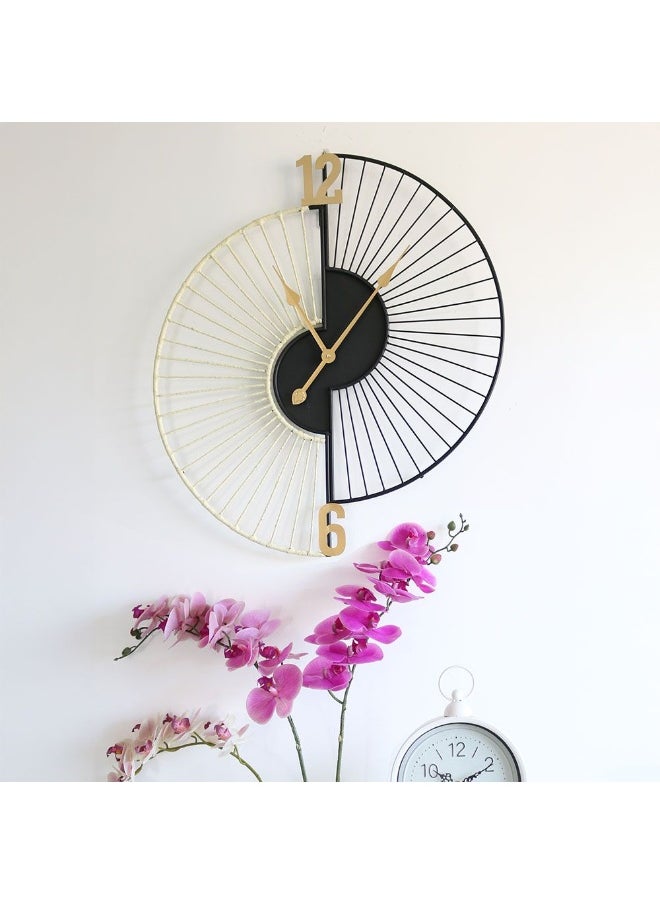 DANUBE HOME Cambridge Wall Accent Wall Clock Stylish Modern Design Large Decorative Timepiece For Living Room Office Bedroom Elegant Home Decor Piece 60X68.5X4.5Cm Black  - Image 3