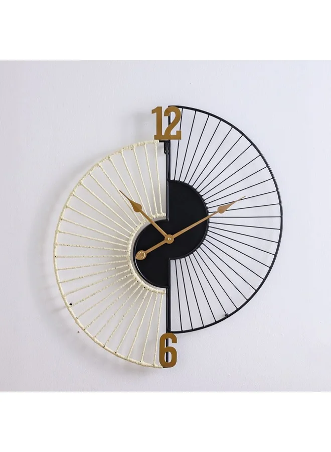 DANUBE HOME Cambridge Wall Accent Wall Clock Stylish Modern Design Large Decorative Timepiece For Living Room Office Bedroom Elegant Home Decor Piece 60X68.5X4.5Cm Black