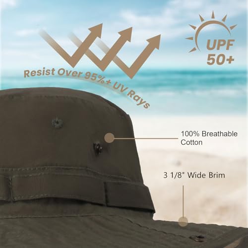 Phaiy Bucket Hat Wide Brim UV Protection Sun Hat Boonie Hats Fishing Hiking Safari Outdoor Hats for Men and Women - Image 2