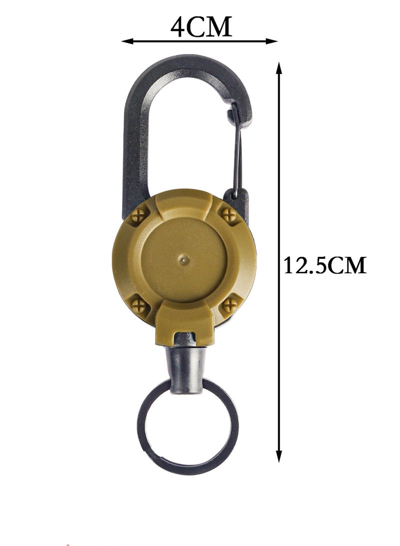 Outdoor Wire Rope Multifunctional Anti-Lost Keychain Camping High Rebound Anti-Lost Telescopic Buckle (Pack of 4pcs) - Image 2