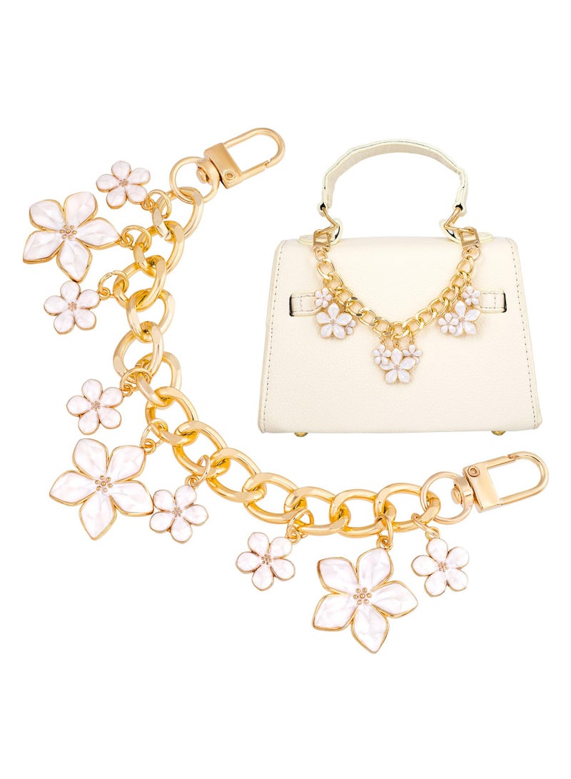 حزام سلسلة المحفظة، حزام سلسلة محفظة حقيبة يد، حزام سلسلة محفظة زهرة المينا، إكسسوارات تمديد أحزمة حقيبة اليد لحقيبة كتف محفظة المرأة - Image 1