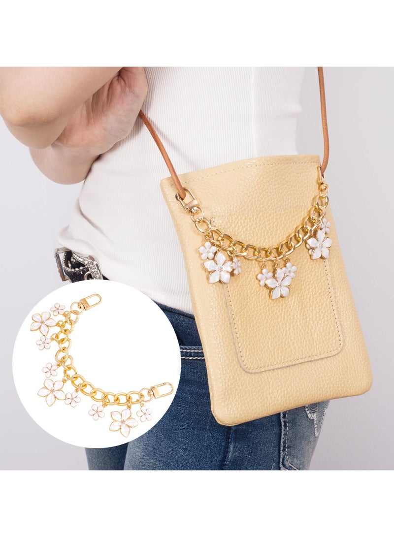 حزام سلسلة المحفظة، حزام سلسلة محفظة حقيبة يد، حزام سلسلة محفظة زهرة المينا، إكسسوارات تمديد أحزمة حقيبة اليد لحقيبة كتف محفظة المرأة - Image 4