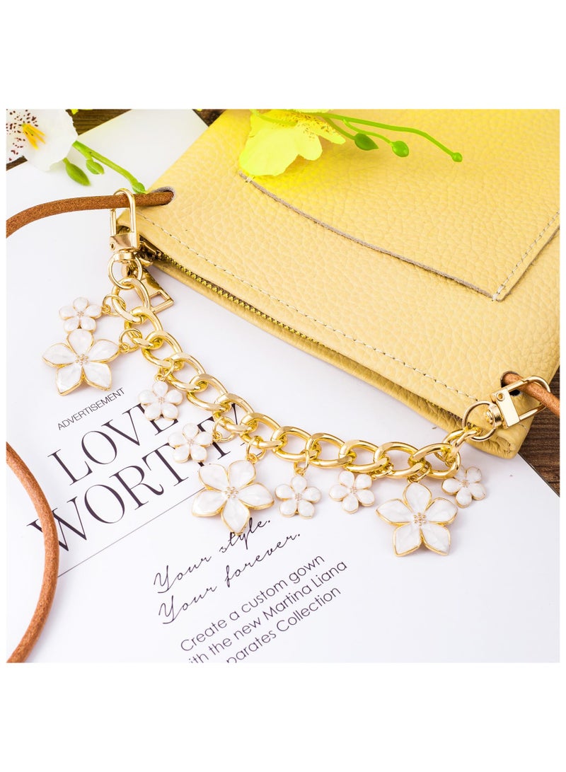 حزام سلسلة المحفظة، حزام سلسلة محفظة حقيبة يد، حزام سلسلة محفظة زهرة المينا، إكسسوارات تمديد أحزمة حقيبة اليد لحقيبة كتف محفظة المرأة - Image 5