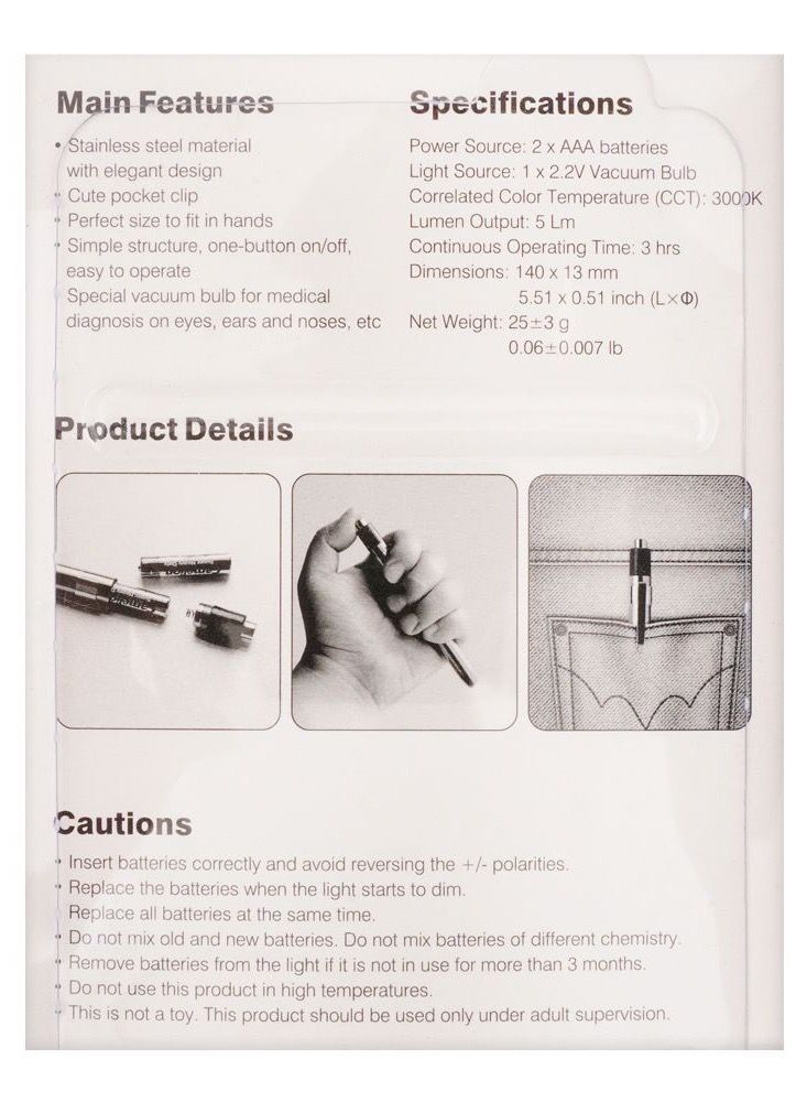 Camelion Doctor Pen Light T220-2R03P-DB - Image 2