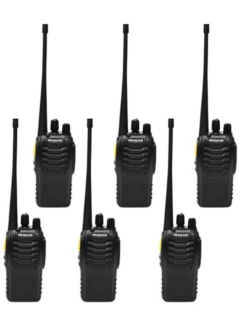 Promage Connect PC-WT710 Portable Radio Station Walkie-Talkies Six Pack,  Walkie-Talkies