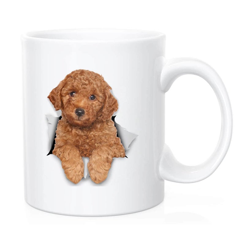 APSRA LS 11oz Poodle Pudel or Caniche Water Dog Faced Designed Printed Coffee Mug for Dog Lover Toy Dog Mug Print Gift for Animal Lover BestFriend Colleagues 509 - Image 1