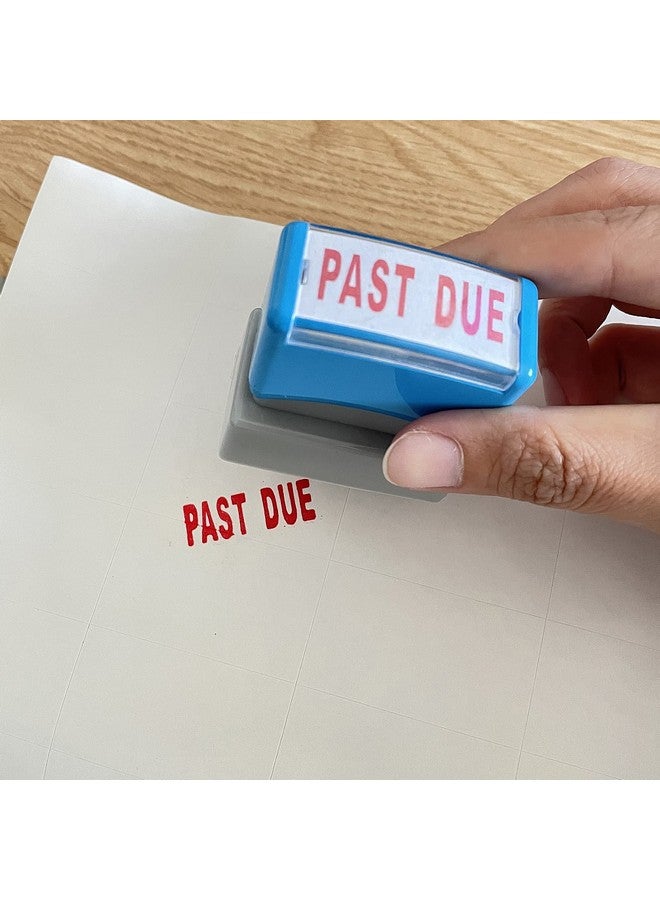 WAFJAMF Past Due Stampsselfinking Rubber Office Stamp Red Ink Message Stampmedium  - Image 5