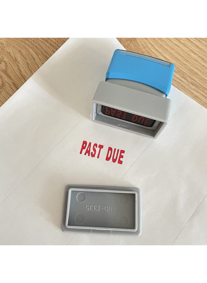 WAFJAMF Past Due Stampsselfinking Rubber Office Stamp Red Ink Message Stampmedium  - Image 4