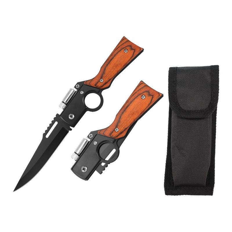 Bestseller Ak- 53% Off Folding Knife Yangjiang Outdoor Knife Self-Defense Wooden Handle Folding Knife Sharpened Special Combat Knife - Image 5