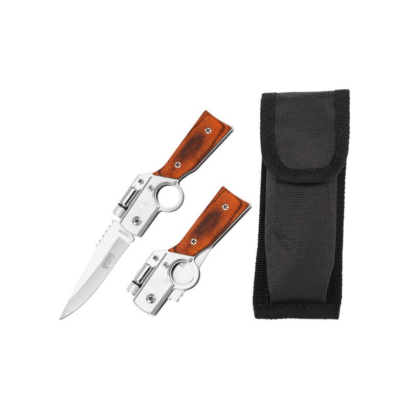 Bestseller Ak- 53% Off Folding Knife Yangjiang Outdoor Knife Self-Defense Wooden Handle Folding Knife Sharpened Special Combat Knife - Image 4