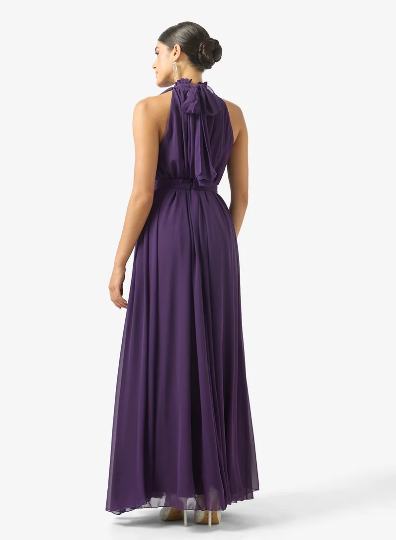 جولدن ابل Pleated Chiffon Dress