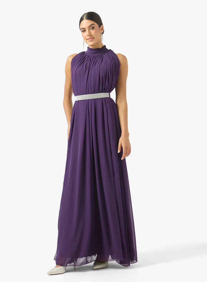 جولدن ابل Pleated Chiffon Dress