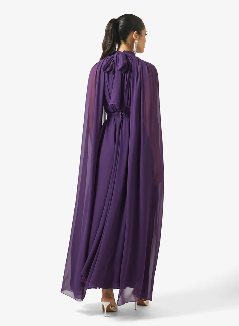 جولدن ابل Pleated Chiffon Dress