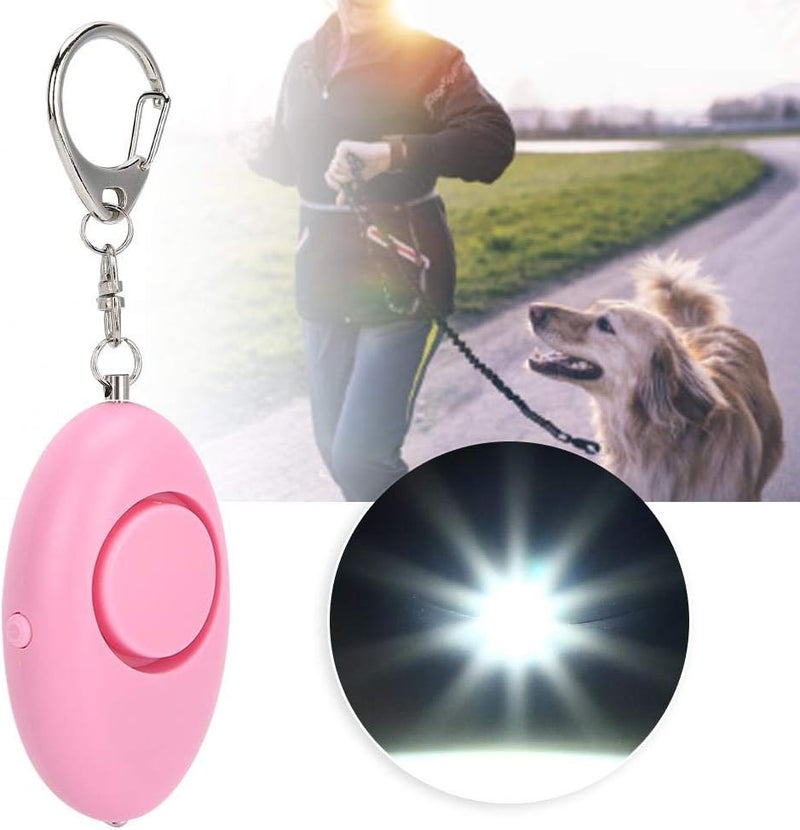 klarako Personal Emergency Safety Alert Alarm, Security Alarm Key Chain Emergency Safety Alarm with LED Light for Women Elderly (Pink) Pink - Image 2