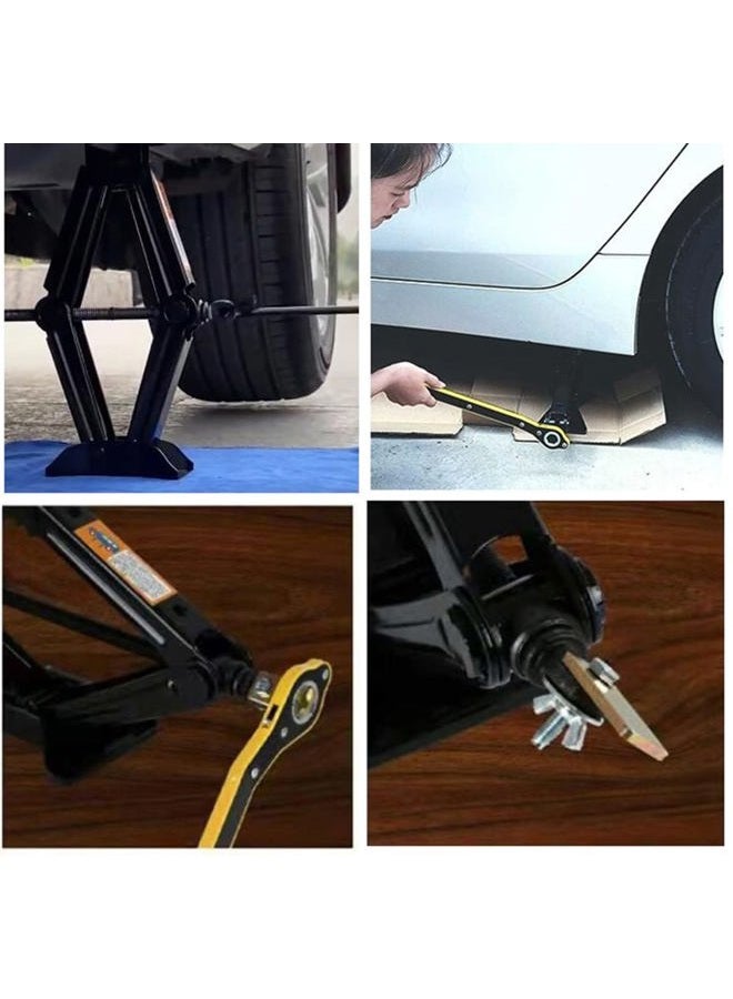 HUAHA Scissor Jack with Ratchet Handle Effort Saving,for/SUV/MPV Tyre Repair Changing Tool (2T) - Image 3