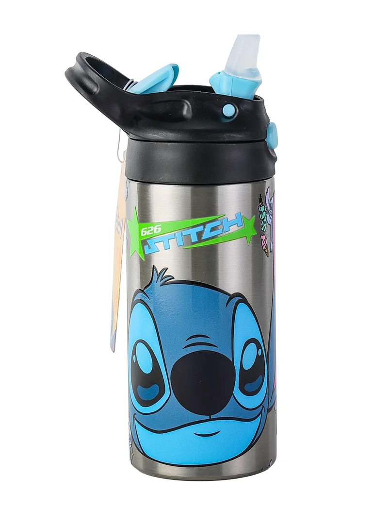 Disney Disney Stitch Toddler Stainless Steel Water Bottle 500ML | Kids Insulated Drink Bottle | Stitch Water Bottle with Straw Lid