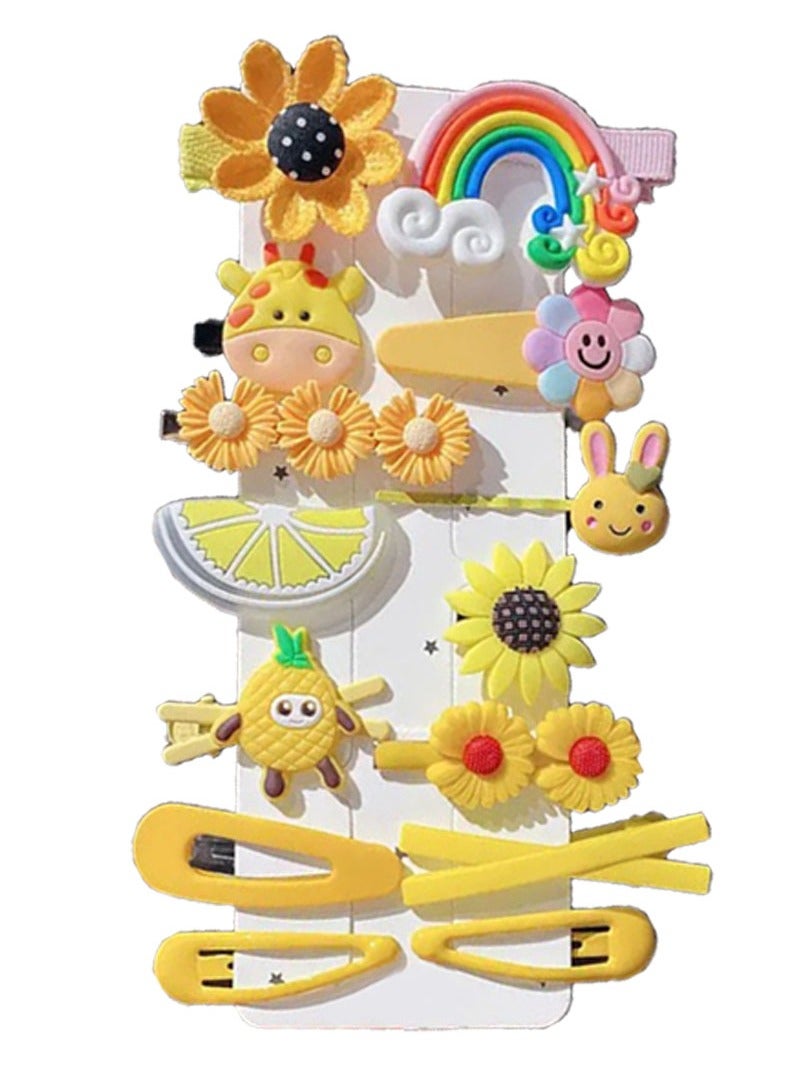 42 قطعة من مقاطع الشعر ، مقاطع الشعر للفتيات ، اكسسوارات الشعر للفتيات ، والأطفال تصميم مقاطع الشعر ، زهرة قوس قزح حلوى الفاكهة لطيف مقاطع الشعر للفتيات ، متعدد الألوان . - Image 3