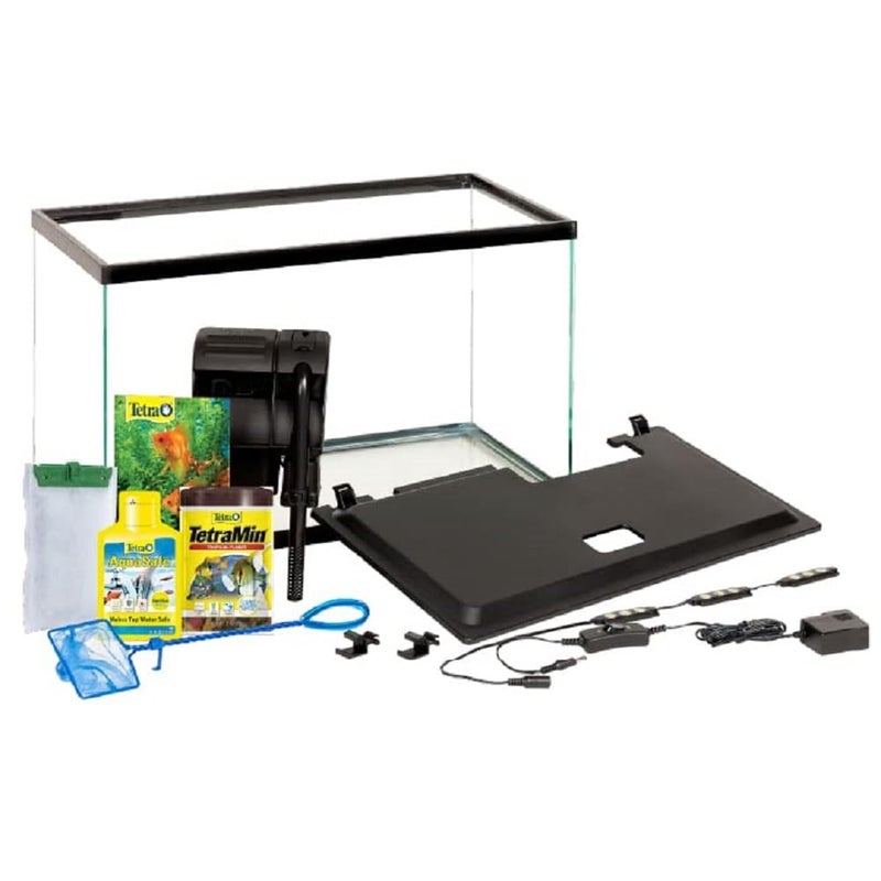 Tetra Aquarium, 10 Gallon, Complete Tropical Fish Tank Kit with LED Lighting for Freshwater Fish - Image 1
