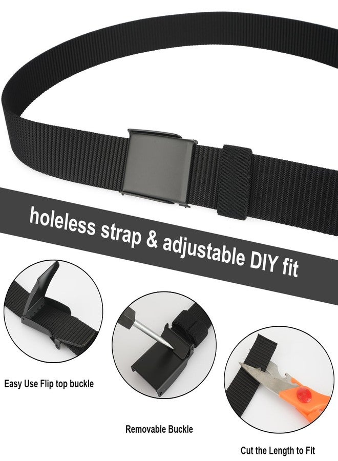HOANAN 5 Pack Nylon Tactical Flip-Top Buckle Belts, 1 1/4” Lightweight Military Webbing Belt for Men/Women (Fit pants up to 45") - Image 4