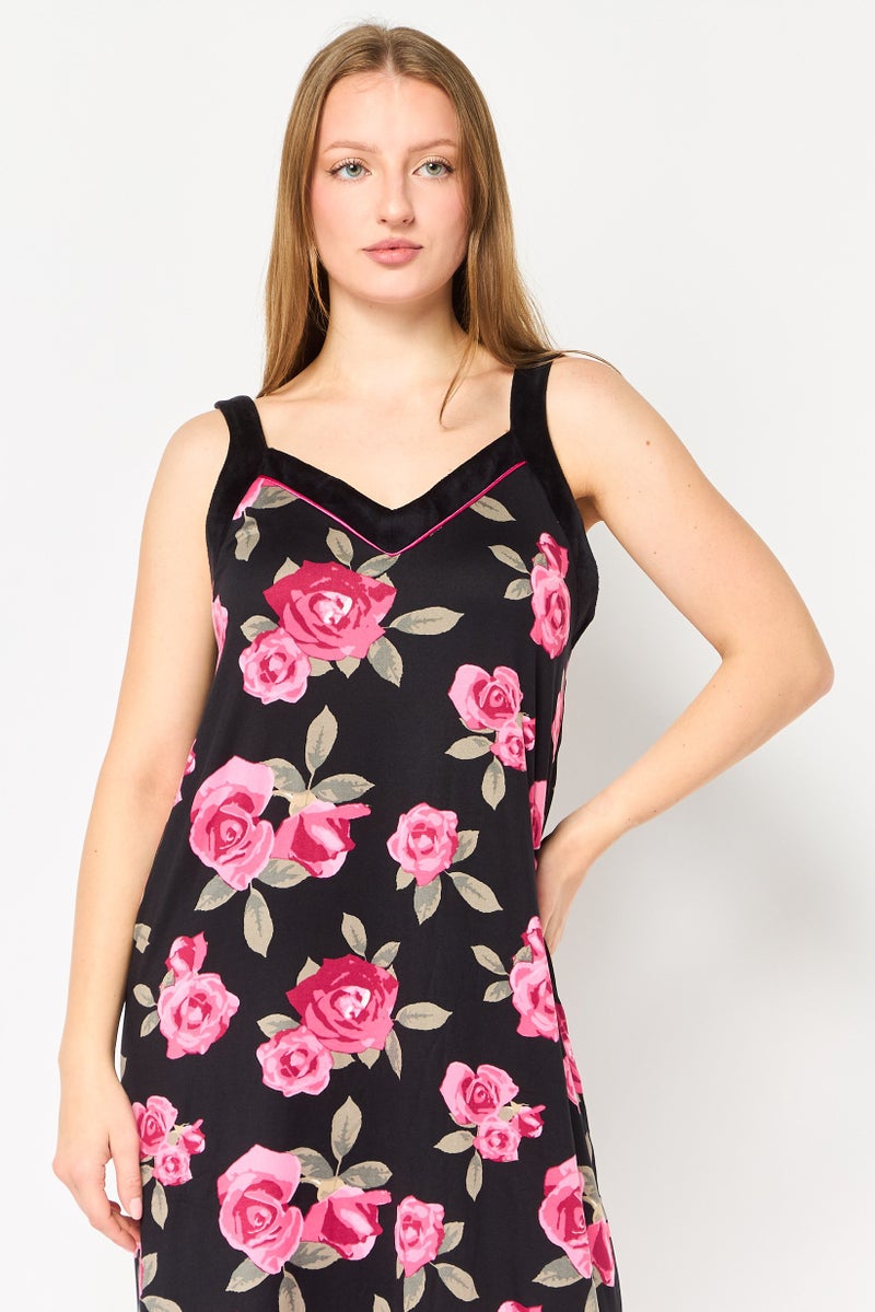 Christian Siriano Women 2 Pieces Floral Print Robes And Dress Set, Multicolor - Image 3