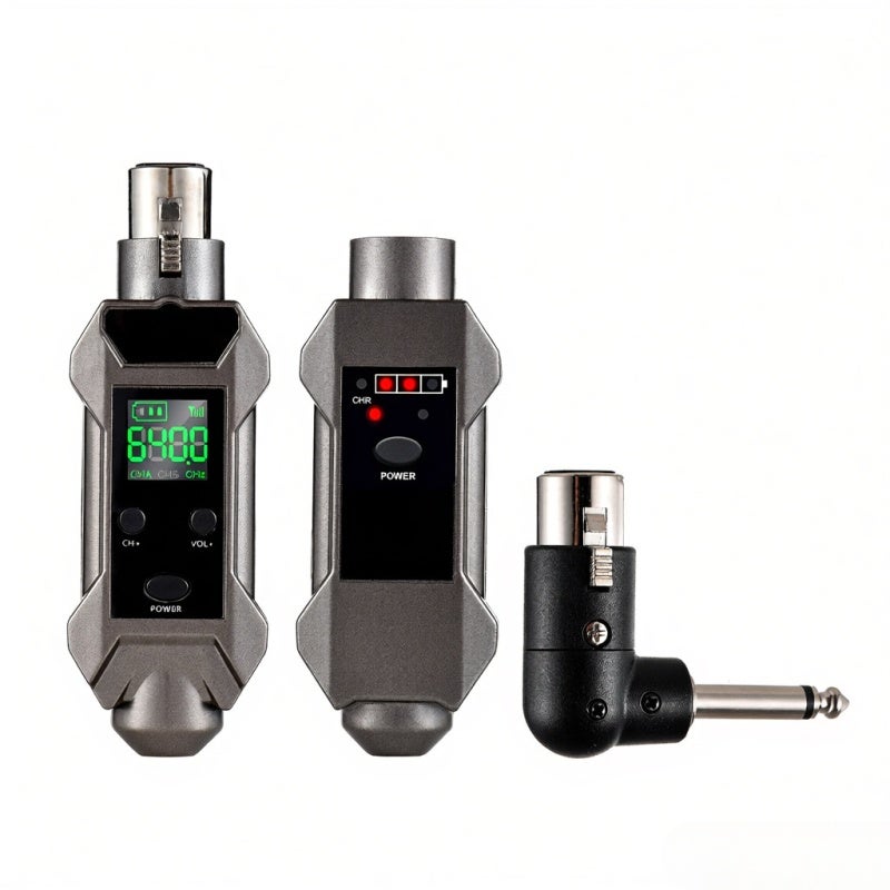 مُرسل ومستقبل لاسلكي XLR ترددات UHF: 16 نقطة تردد، تقليل ضوضاء ذكي، ضبط جهد 48 فولت - استقبال بعيد المدى، رمز معرف فريد لتحويل الميكروفون اللاسلكي لـ Dynam - Image 1