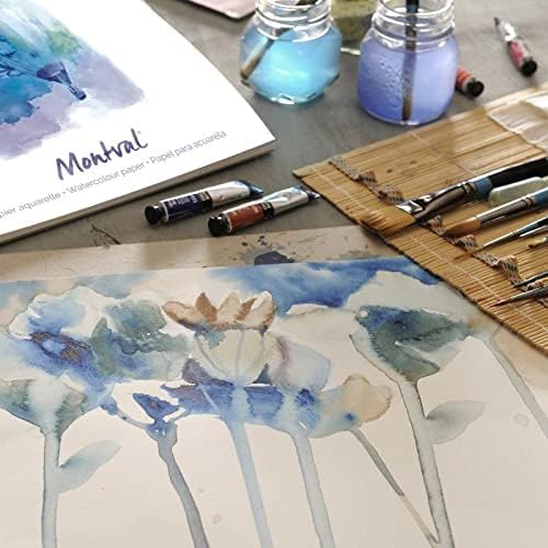 Canson Montval 300gsm watercolour practice paper pad including 12 sheets size24x32cm natural white and Cold Pressed Not - Image 5