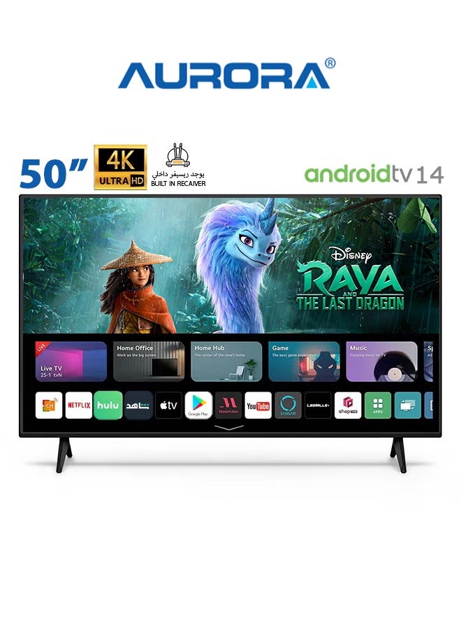 AURORA - 50-inch TV - HDR - Android 14 - LED TV - Built-in Receiver with dual remote control - AR-50LPS - Image 1