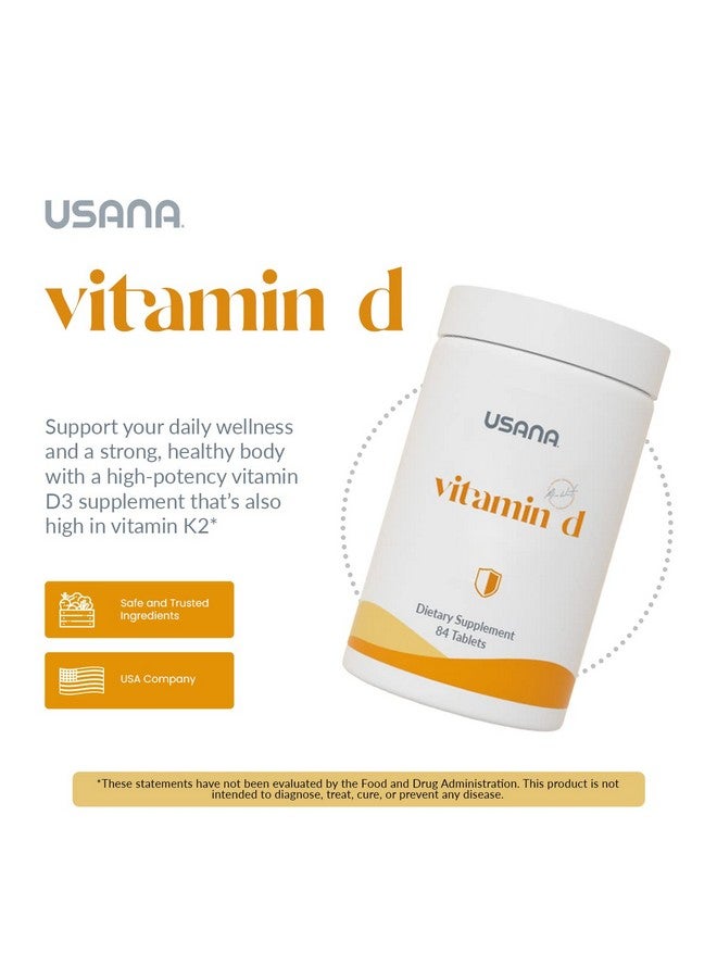 USANA فيتامين د أقصى قوة 2000 وحدة دولية مكمل فيتامين د لدعم نظام المناعة الصحي بالفعل* 84 قرص - Image 4