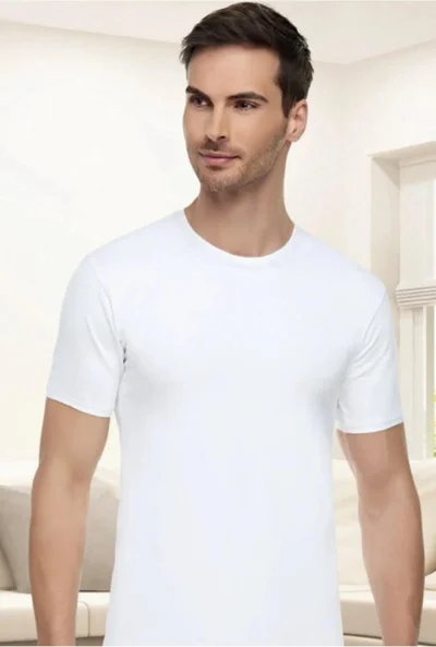 توتكو ايليت Men's Crew Neck Lycra Short Sleeve Undershirt Undershirt 1301 - 3 Pieces