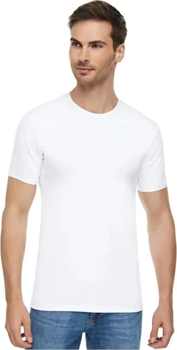 توتكو ايليت Men's Crew Neck Lycra Short Sleeve Undershirt Undershirt 1301 - 3 Pieces