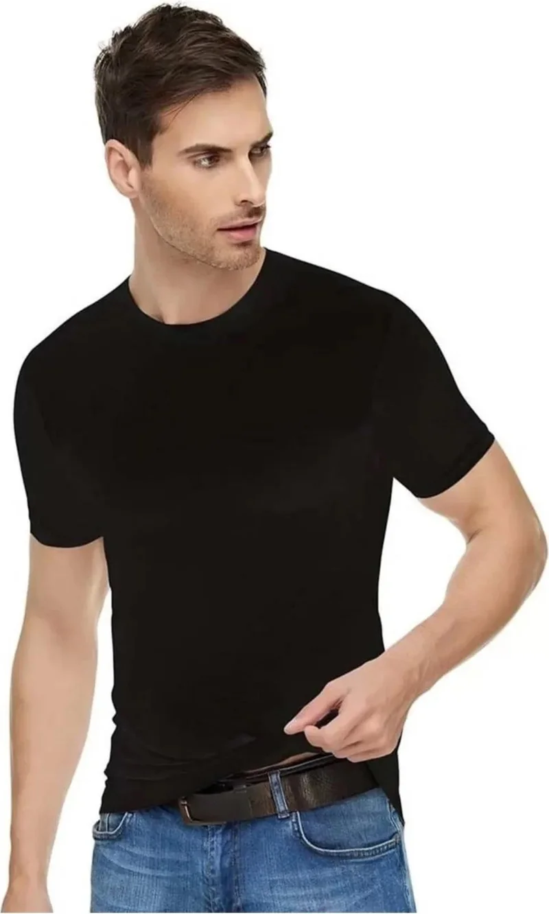 توتكو ايليت Men's Crew Neck Lycra Short Sleeve Undershirt Undershirt 1301 - 3 Pieces