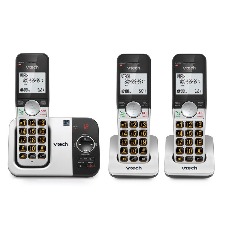 VTech Cordless Phone with 3 Handsets Big Buttons Large Backlit Display Answering Machine DECT 60 Intercom Call Transfer Easy to Use VG2323 - Image 2