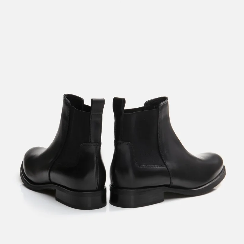 Hotiç 01BOH291830A100 GENUINE Leather Black Women's Flat Boots