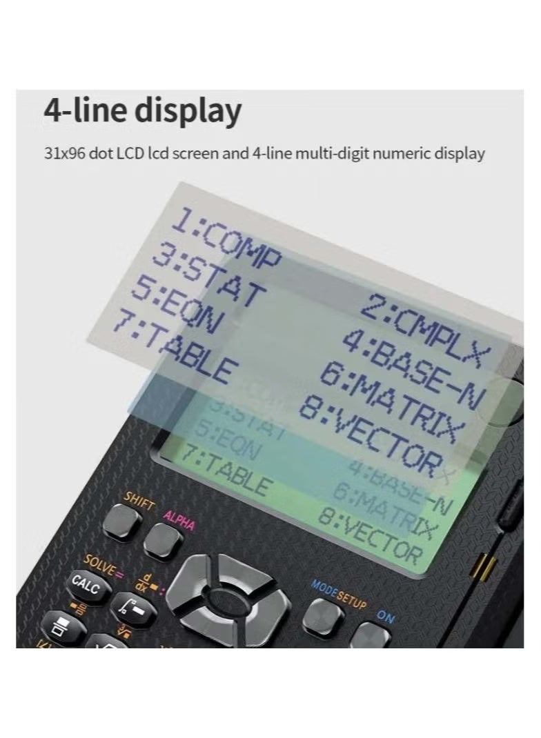 Advanced Scientific Calculator Set - Multiview Display, Erasable Lcd Writing Tablet, Solar Power, Notepad For School, Engineering, Teachers With Pen Included - Image 5
