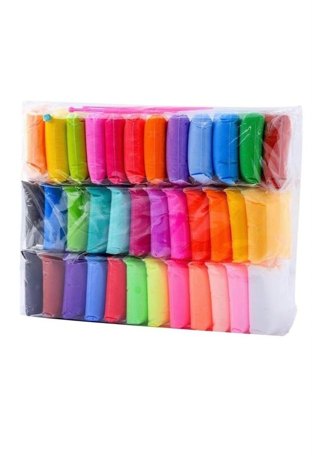 جيرينك 36قطعة صلصال فوم للاطفال يجف بالهواء ولا يلتصق باليد مع أدوات إبداعية، لا يسبب الحساسية وصديق للبيئة، مناسب للأطفال والكبار، مثالي للحرف اليدوية والإبداع الفني - Image 2