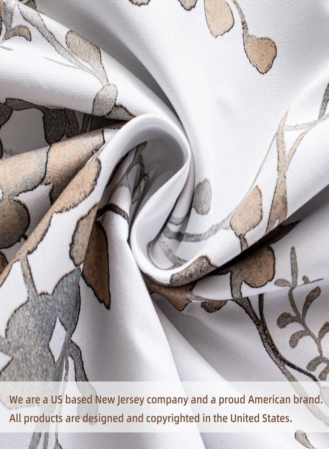 DriftAway Watercolor Floral Botanical Lined Thermal Insulated Window Curtain Valance Rod Pocket 52 Inch by 18 Inch Plus 2 Inch Header Beige 1 Pack - Image 4