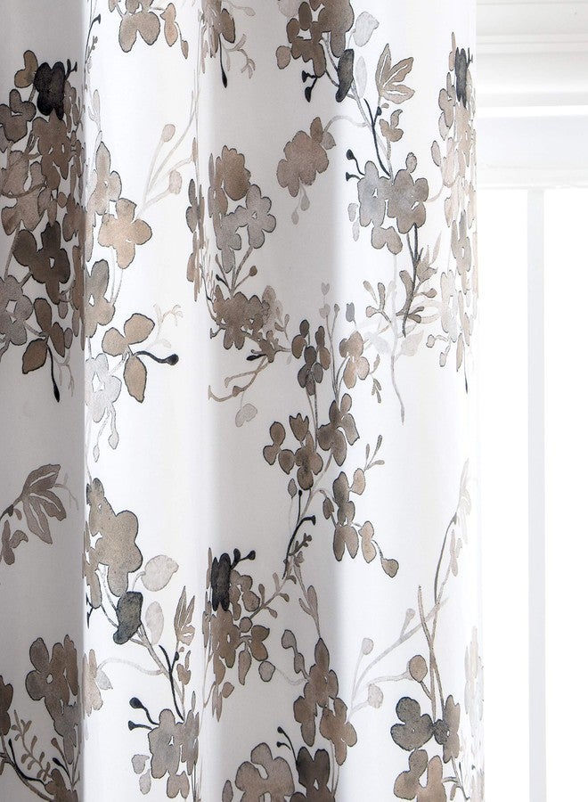 DriftAway Watercolor Floral Botanical Lined Thermal Insulated Window Curtain Valance Rod Pocket 52 Inch by 18 Inch Plus 2 Inch Header Beige 1 Pack - Image 2