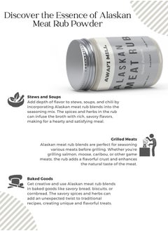 Awafi Mill ALASKAN Meat Rub | Blend of Kosher Salt, Black Pepper and Garlic  - Image 3