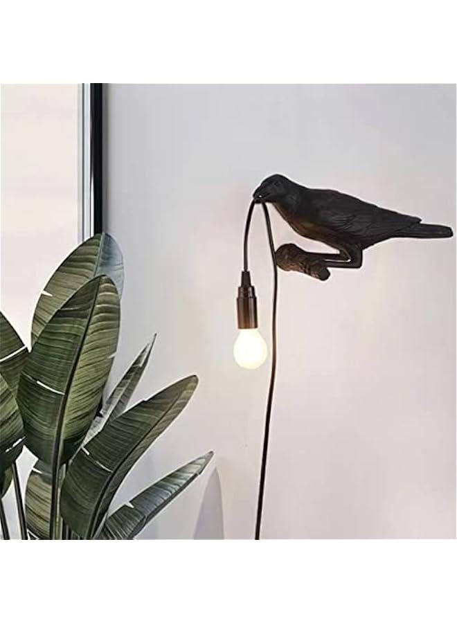 Raven Desk Lamp, Bird Resin LED Lamp for Bedroom/Office/Living Room/Farmhouse Art Deco with Plug (Right) - Image 2