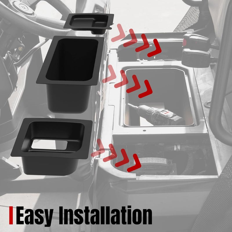 A & UTV PRO Bin Set Under Seat Storage Box for 2015-2021 Polaris Ranger 500/570 Mid-Size Accessories Tool Box Organizer Fits 50 inch Wide, 3PCS - Image 5